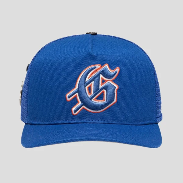 TRUCKER HAT (BLUE/ORANGE)