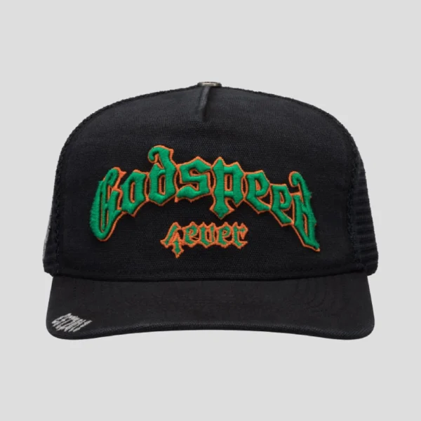 FOREVER TRUCKER HAT (VINTAGE BLACK/GREEN/ORANGE)