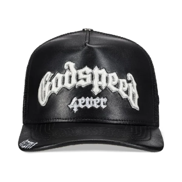 LEATHER TRUCKER HAT